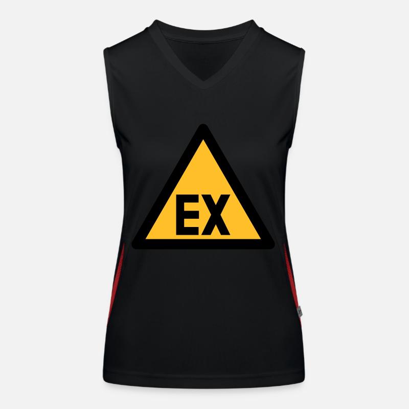 Symbole de danger - danger d'explosion (2 Débardeur respirant contrasté Femme
