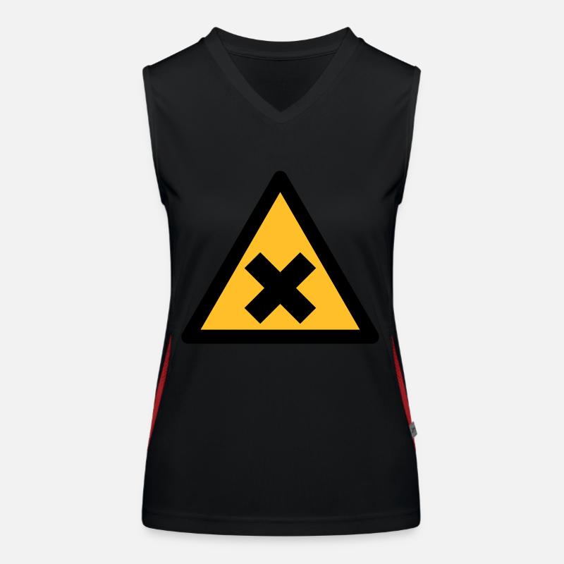 Symbole de danger - des substances nocives (2 Débardeur respirant contrasté Femme