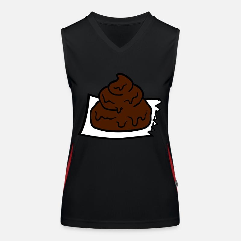 haeufchen comic heap shit torn off stueck Women's Functional Contrast Tank Top