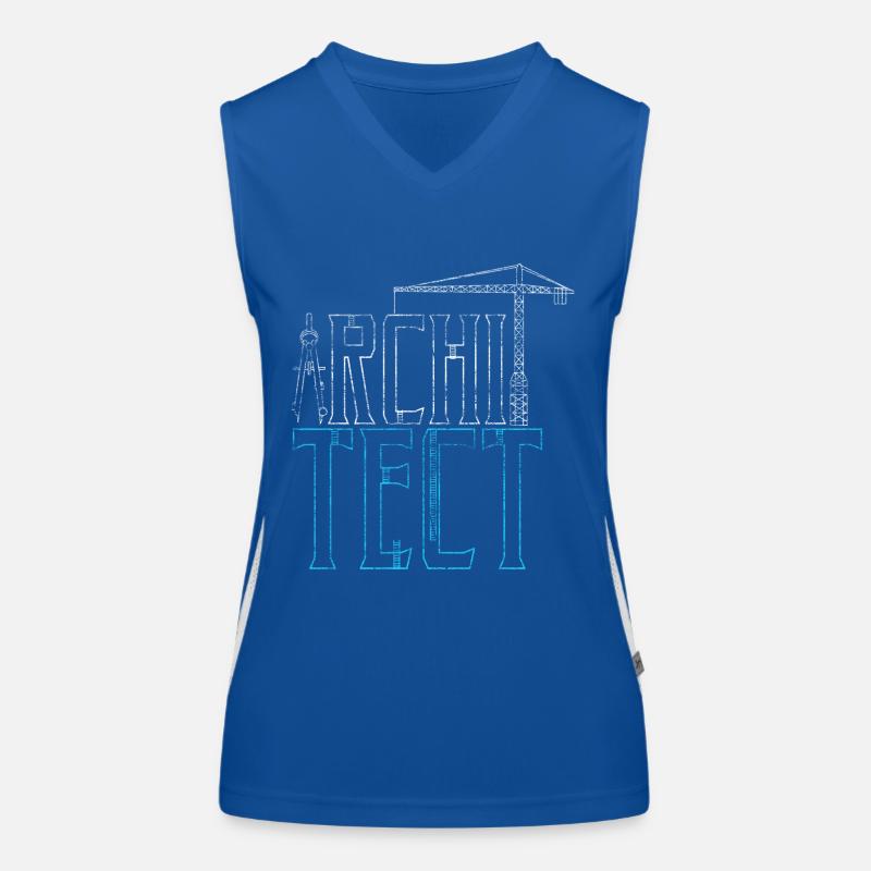 Architect architecture gift Women's Functional Contrast Tank Top
