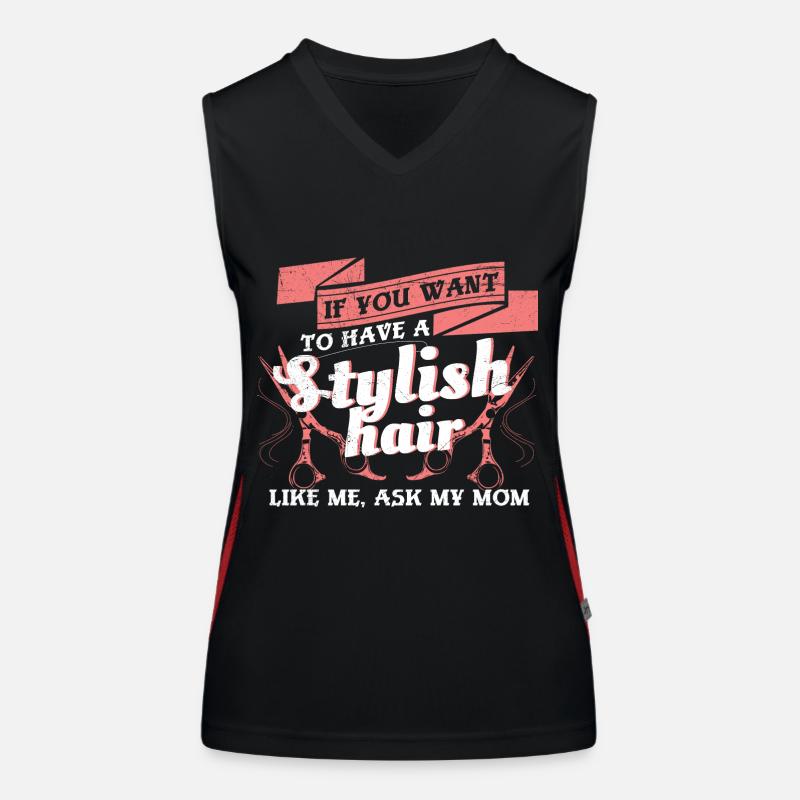 Mutter Tochter Friseur Funktionelles Kontrast-Tank Top für Frauen