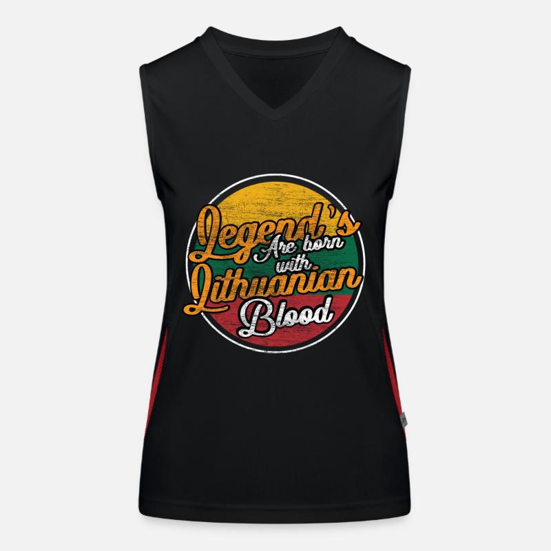 Litauen Baltisch Herkunft Geschenkidee Funktionelles Kontrast-Tank Top für Frauen