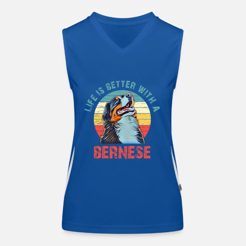 Bernese mountain dog Women's Functional Contrast Tank Top