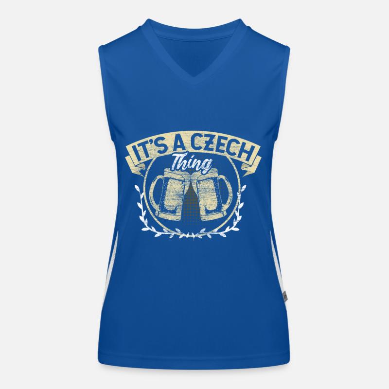 Tschechei Tschechien Flagge Geschenkidee Funktionelles Kontrast-Tank Top für Frauen