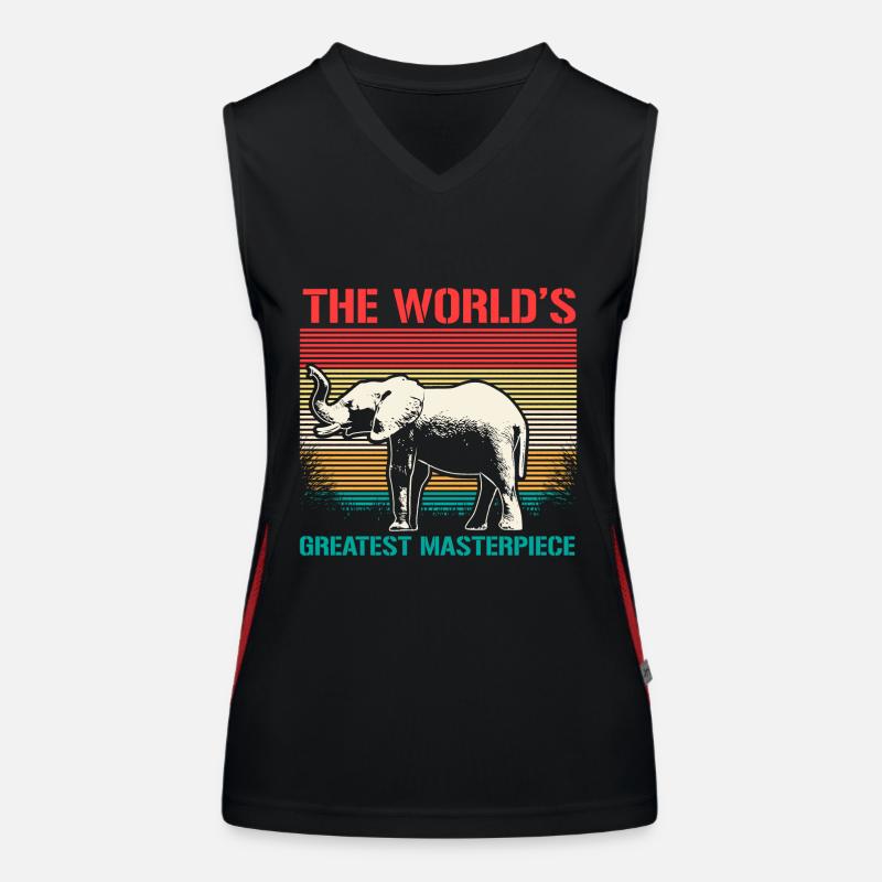 Elefant Rüssel Geschenk Funktionelles Kontrast-Tank Top für Frauen