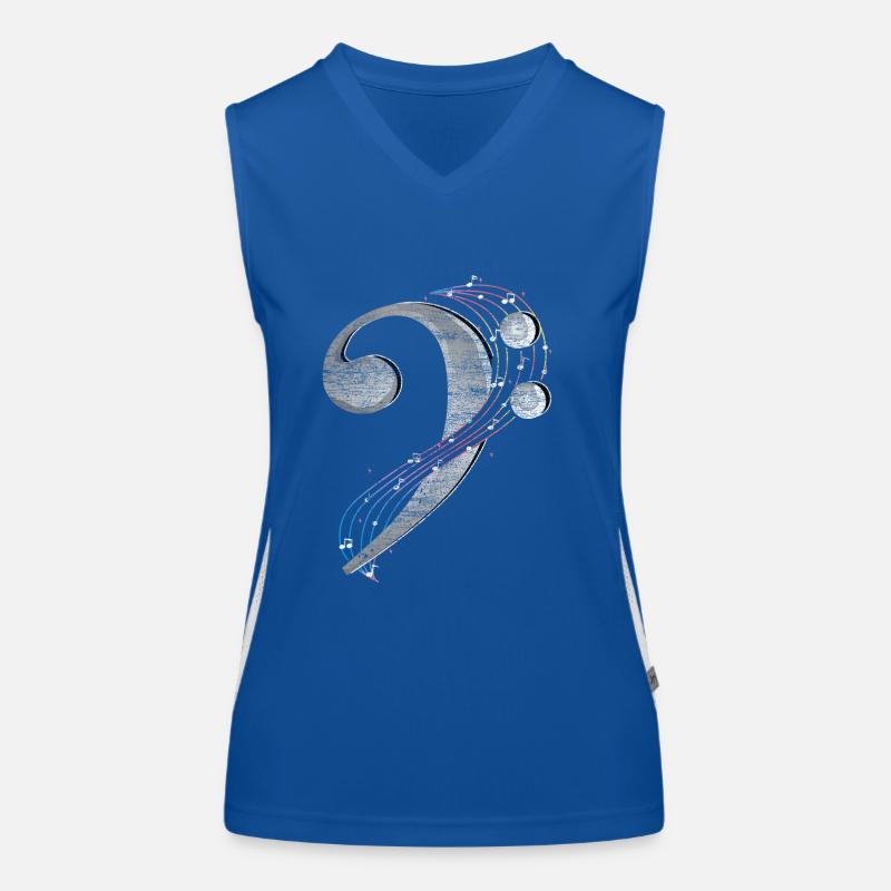 Clé de basse choeur idée cadeau Débardeur respirant contrasté Femme