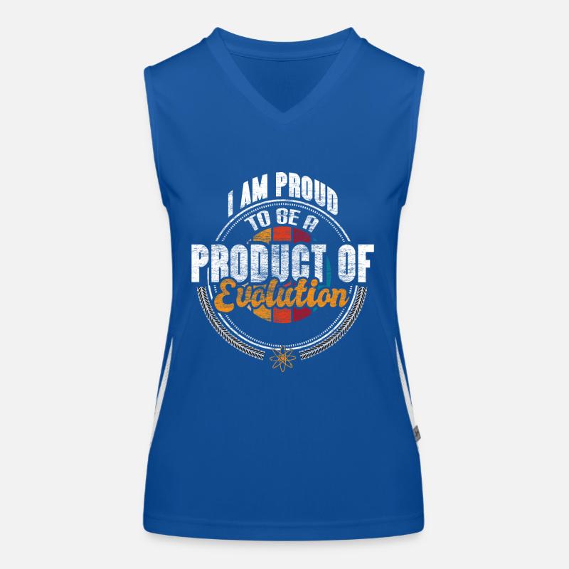 Evolution Man History Gift Idea Women's Functional Contrast Tank Top