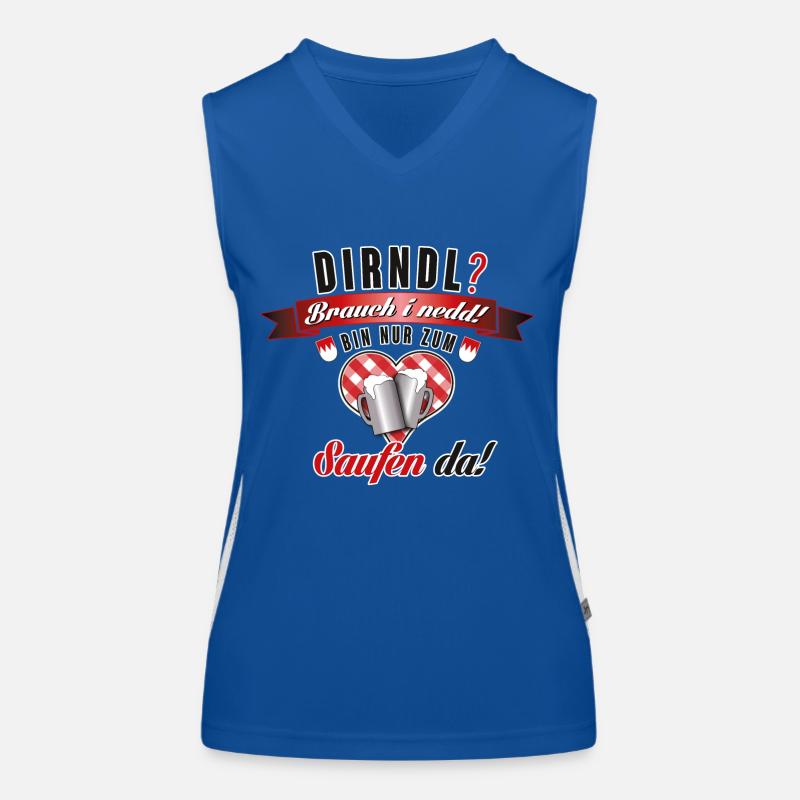 Dirndl brauch i need! Franken Funktionelles Kontrast-Tank Top für Frauen