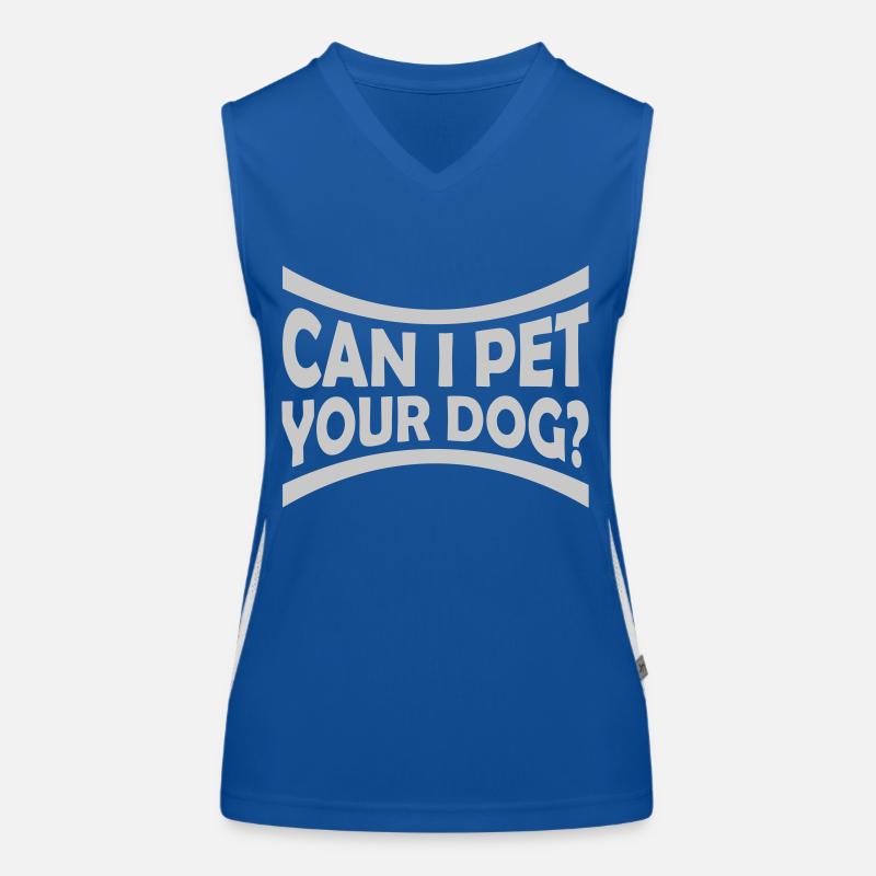 Pet your Dog Spruch Funktionelles Kontrast-Tank Top für Frauen