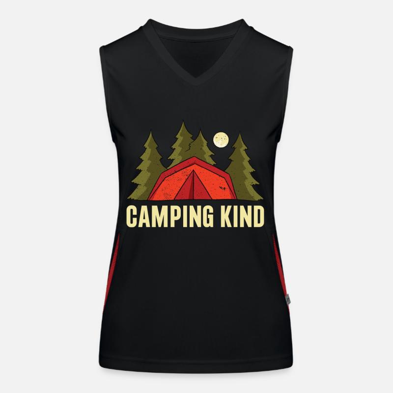 Camping Kind Funktionelles Kontrast-Tank Top für Frauen