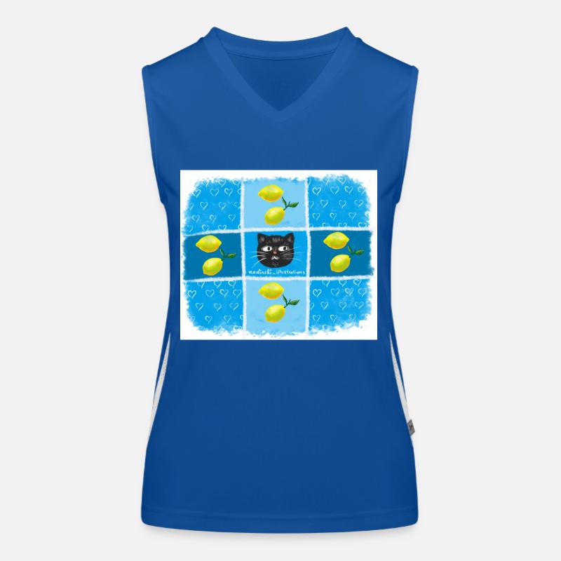 Sommerfrucht Zitrone Funktionelles Kontrast-Tank Top für Frauen