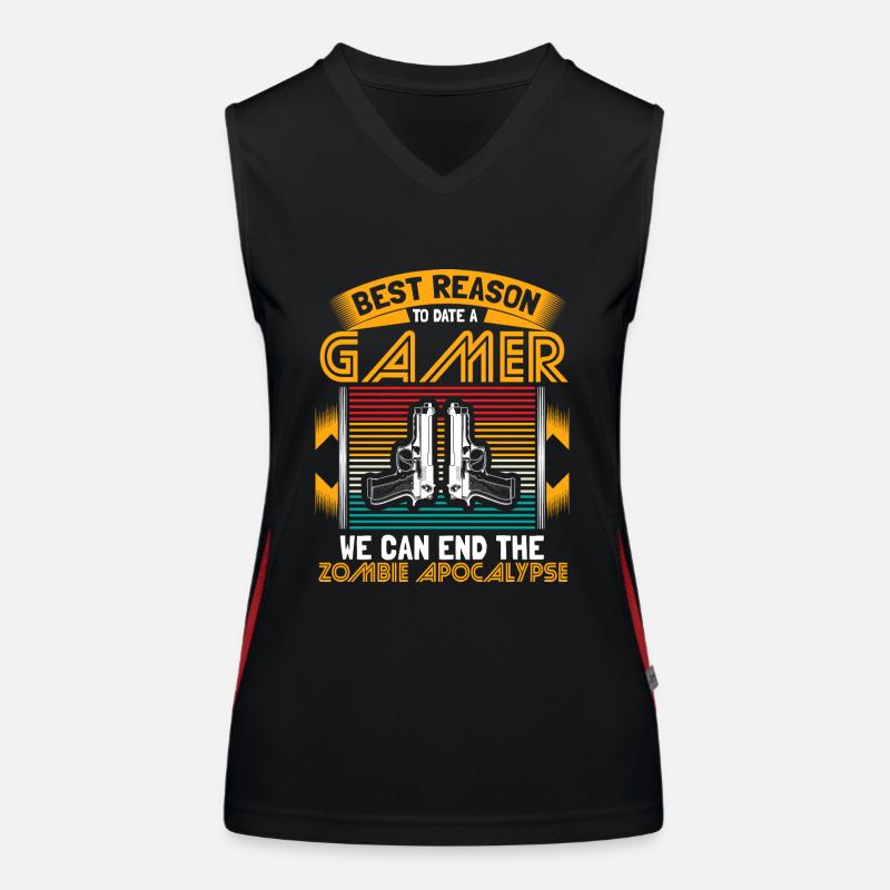 Zombie Apokalypse Epidemie Geschenkidee Funktionelles Kontrast-Tank Top für Frauen