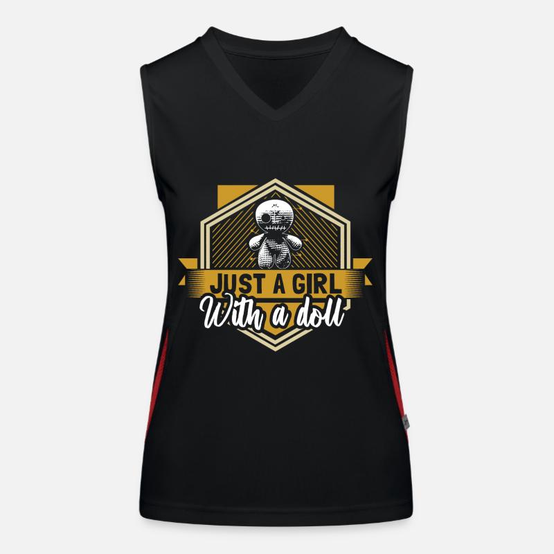 Voodoo Witchcraft Funny Women's Functional Contrast Tank Top