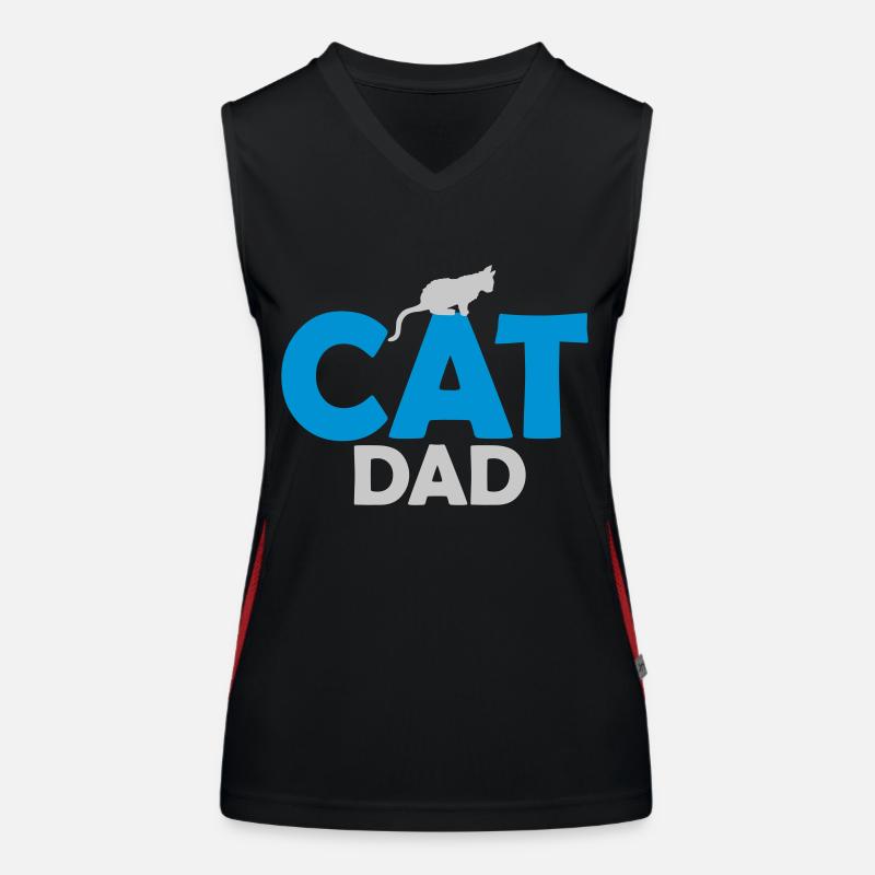 Conception du logo Cat Dad Débardeur respirant contrasté Femme
