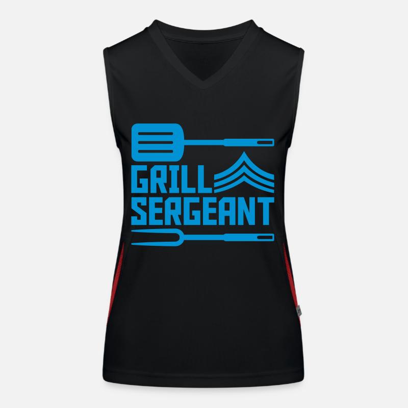 Grill Sergeant Pan Turner Grill Fork Women's Functional Contrast Tank Top