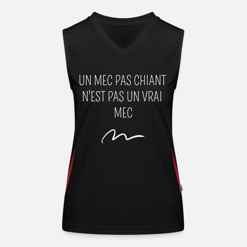 un mec pas chiant n'est pas un vrai mec Débardeur respirant contrasté Femme