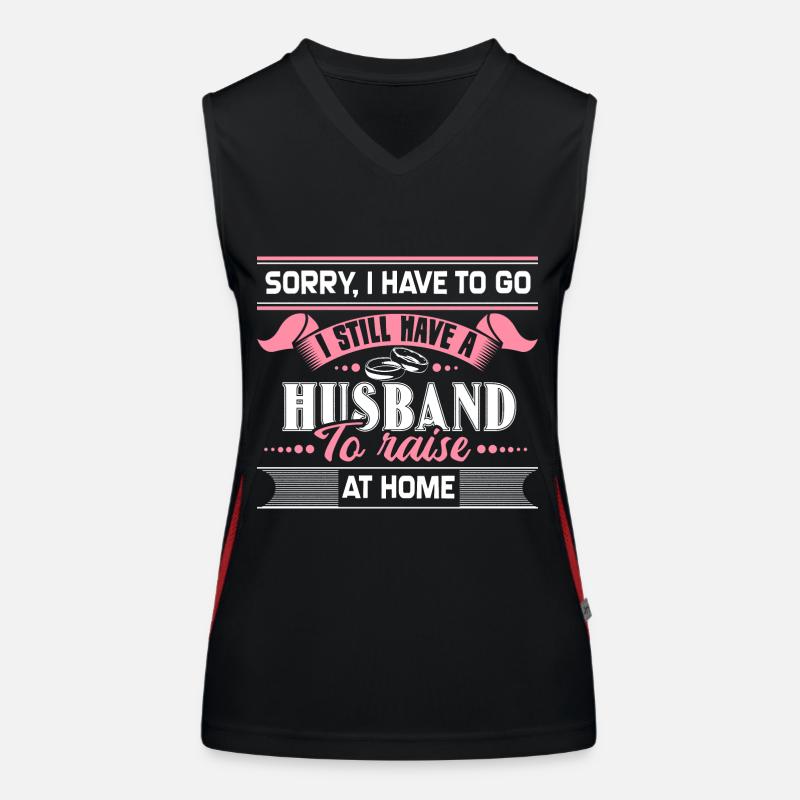 Marriage husband Ehering - Women's Functional Contrast Tank Top - black/red