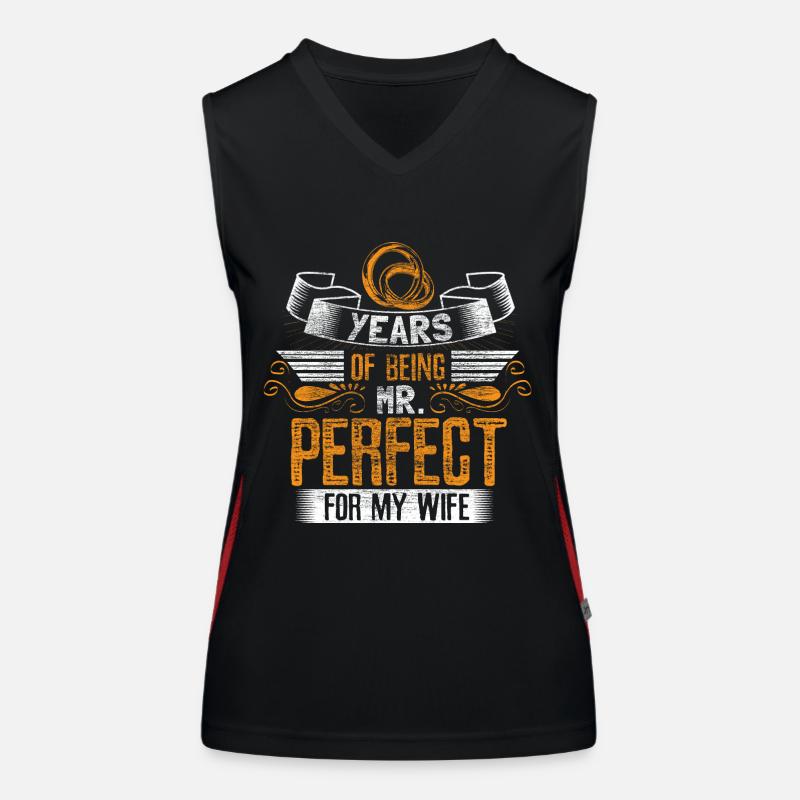 Ehe Ehefrau Bräutigam Funktionelles Kontrast-Tank Top für Frauen