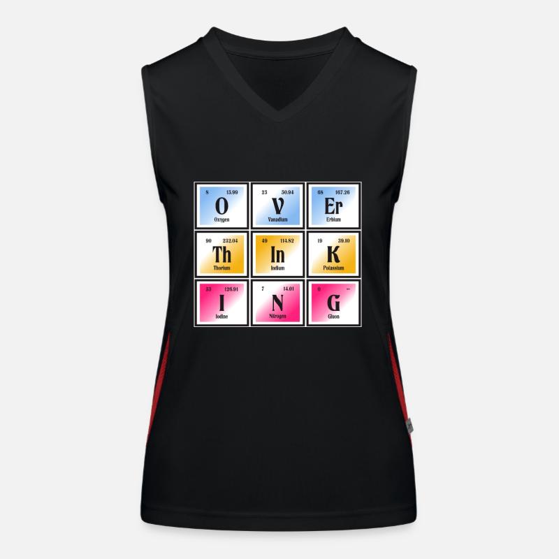 Überdenken | Periodensystem der Elemente Funktionelles Kontrast-Tank Top für Frauen