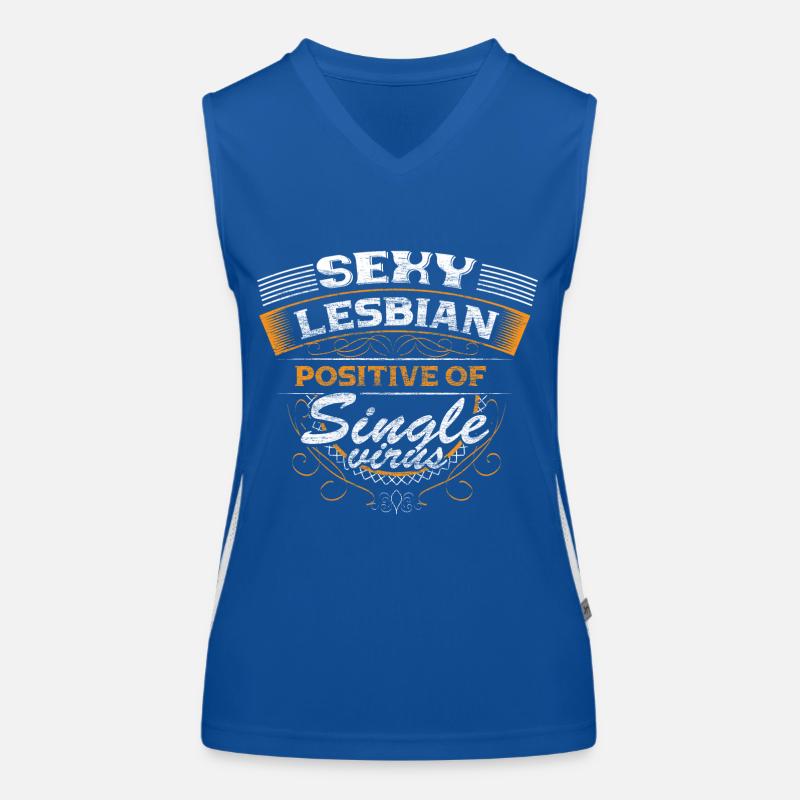 Lesbisch Single LGBT+ Bi Geschenkidee Funktionelles Kontrast-Tank Top für Frauen