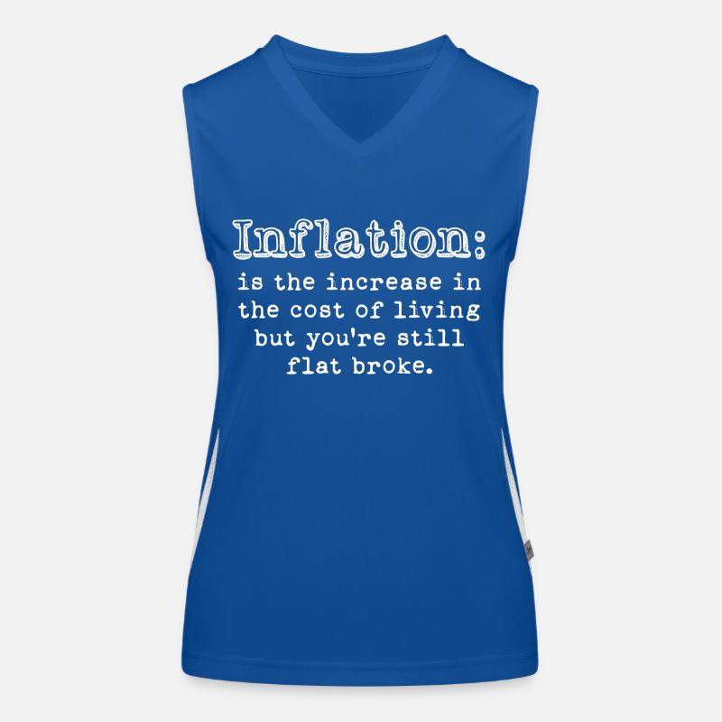 Inflation=Augmentation du coût de la vie Faillite Débardeur respirant contrasté Femme