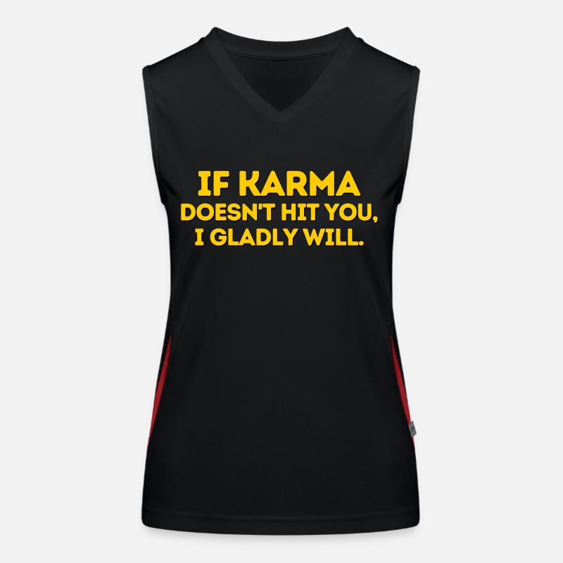 SI LE KARMA NE VOUS FRAPPE PAS Débardeur respirant contrasté Femme