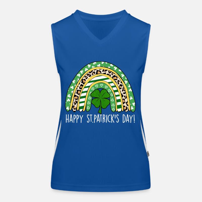Happy St. Patrick´s Day Saint Patrick Irland Irish Funktionelles Kontrast-Tank Top für Frauen