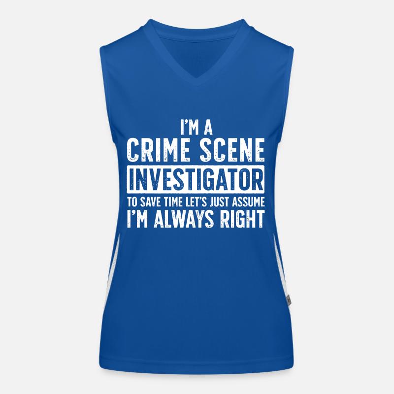 Spurensicherung - Kripo Polizei Kriminaltechnik Funktionelles Kontrast-Tank Top für Frauen