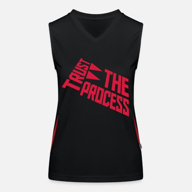 trust the process Quote Women's Functional Contrast Tank Top