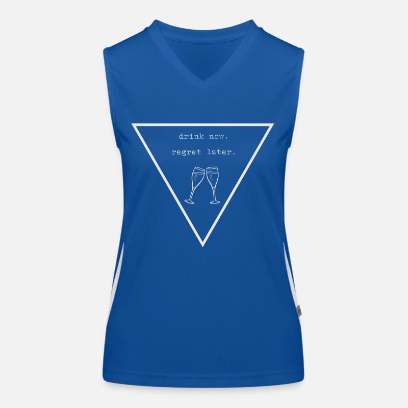 drink now. regret later. Women's Functional Contrast Tank Top
