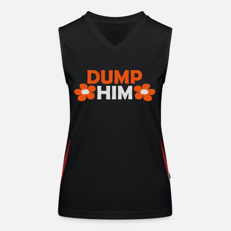 Dump Him Quote Logo Débardeur respirant contrasté Femme