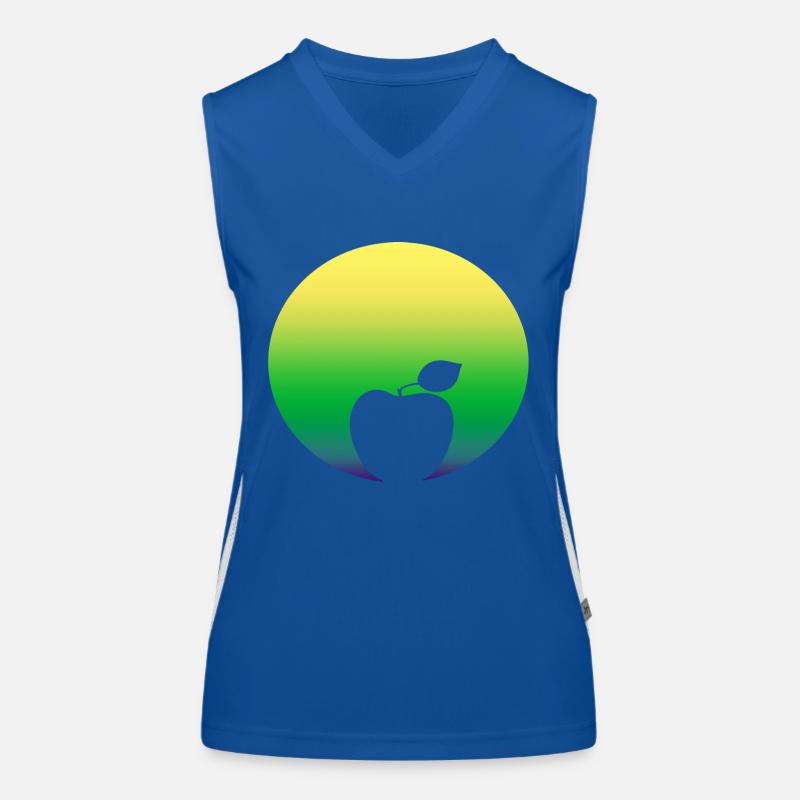 Apple in green Women's Functional Contrast Tank Top