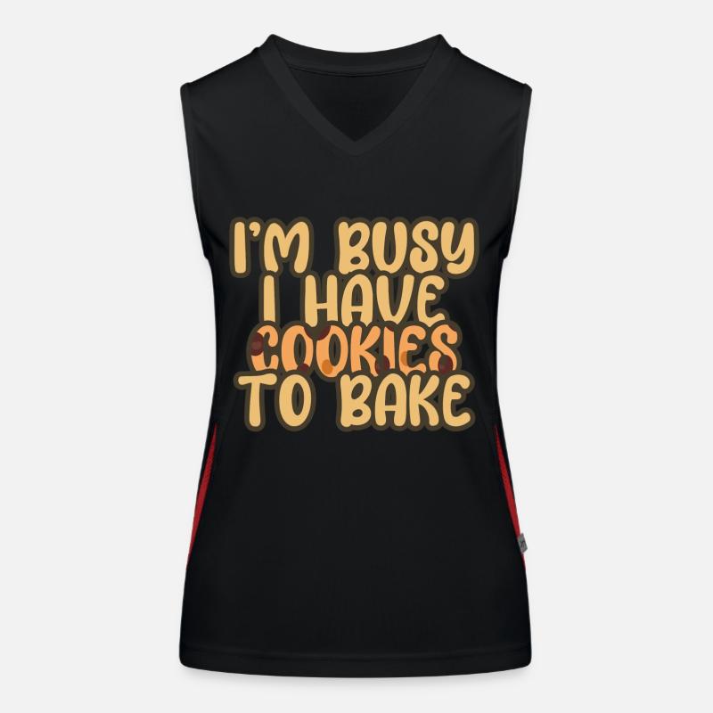 Cuisson de biscuits au chocolat de Noël Débardeur respirant contrasté Femme