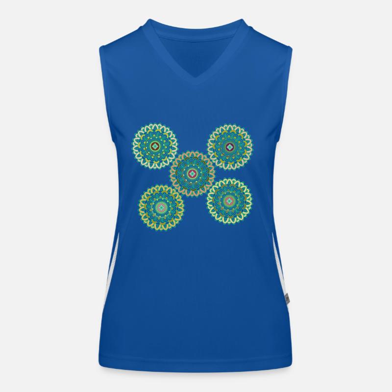 Mandala vert Débardeur respirant contrasté Femme