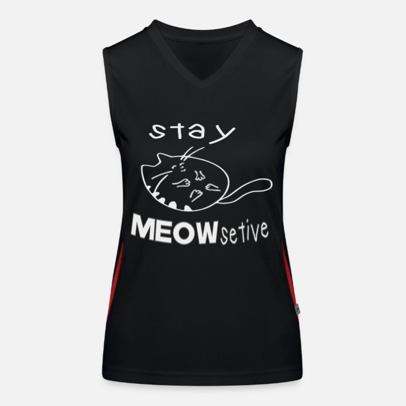 stay MEOWsetive Funktionelles Kontrast-Tank Top für Frauen