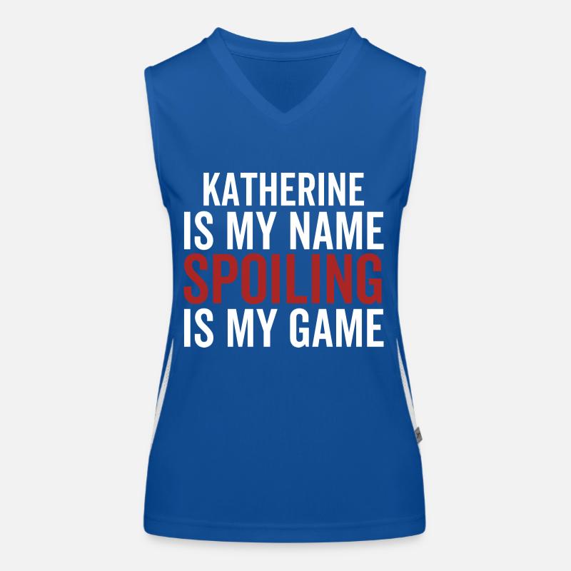 Katherine est mon nom Spoiling est mon jeu Débardeur respirant contrasté Femme
