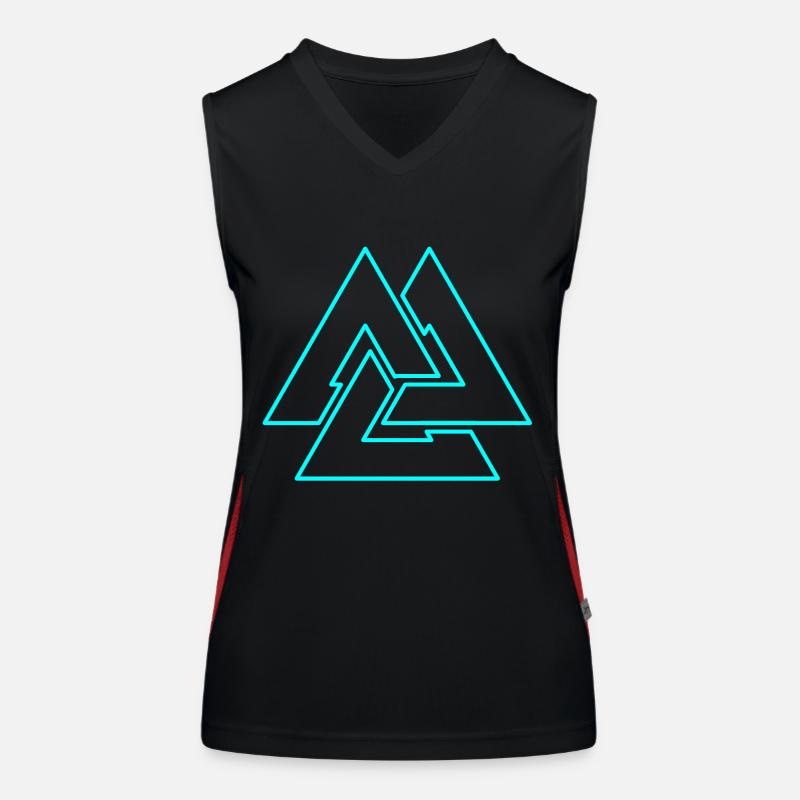 Odins Valknut - Women's Functional Contrast Tank Top - black/red