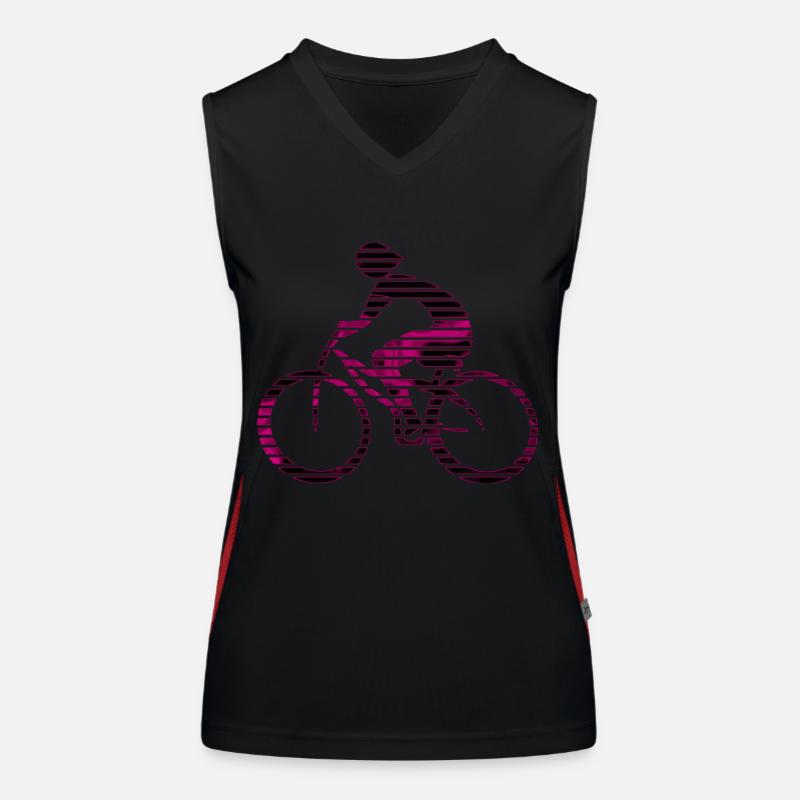 Radfahrer Funktionelles Kontrast-Tank Top für Frauen