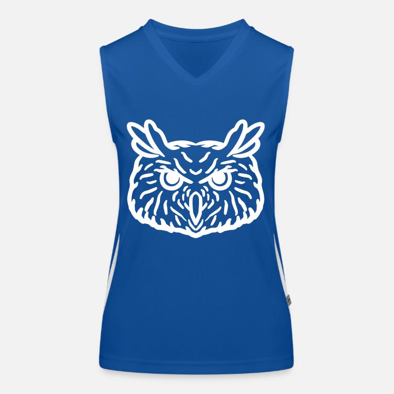 Owl white Women's Functional Contrast Tank Top