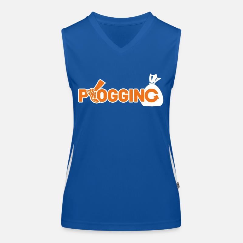 Plogging Logo Women's Functional Contrast Tank Top