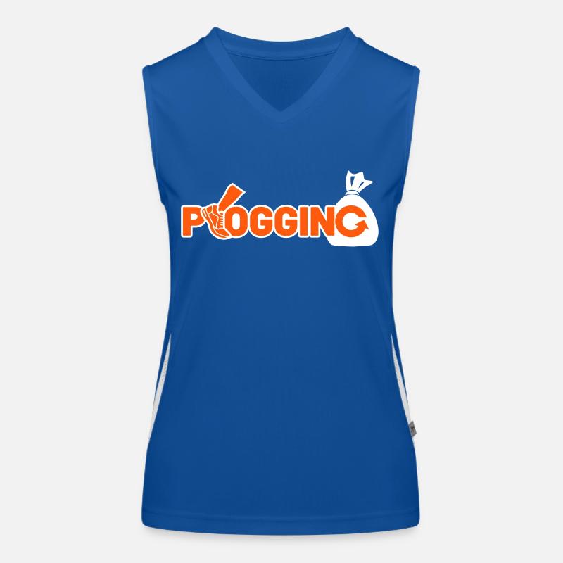 Plogging Logo Women's Functional Contrast Tank Top