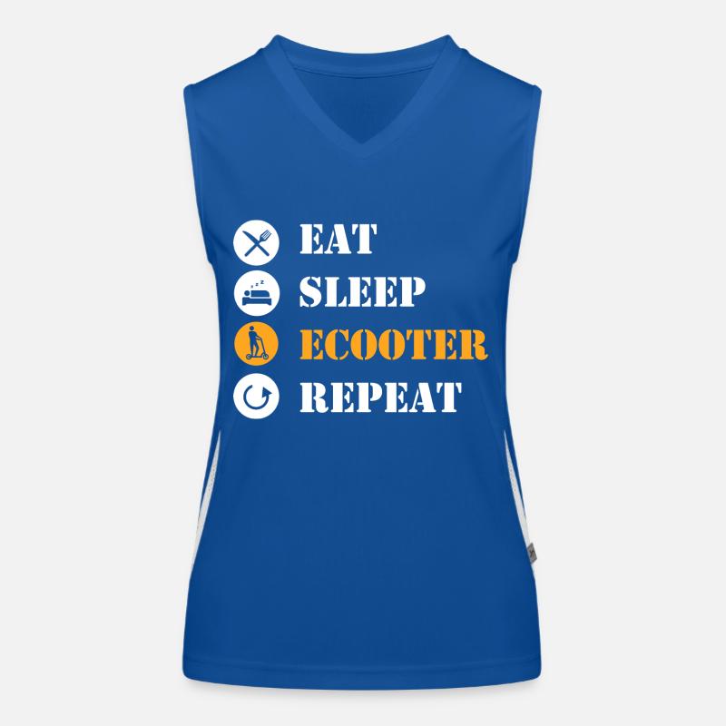 E-Scooter E-Roller Scooter Débardeur respirant contrasté Femme