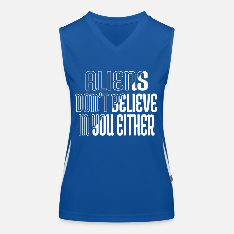 alien i dont speak human fun happy trending Funktionelles Kontrast-Tank Top für Frauen