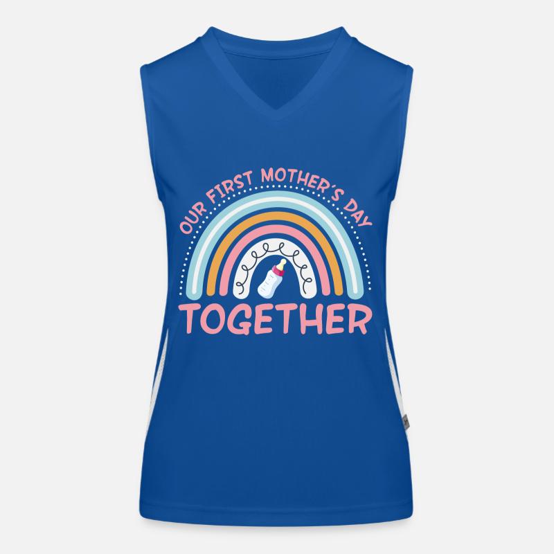 Unser erster Muttertag Muttertag Mama Funktionelles Kontrast-Tank Top für Frauen