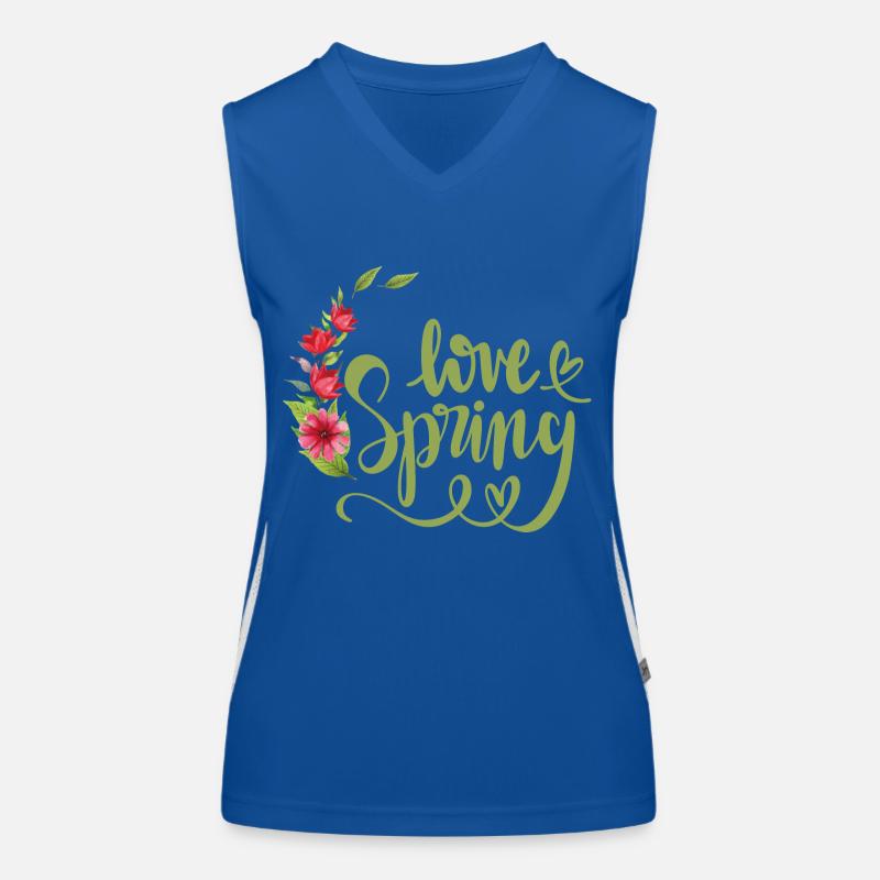 Liebe den Frühling Funktionelles Kontrast-Tank Top für Frauen