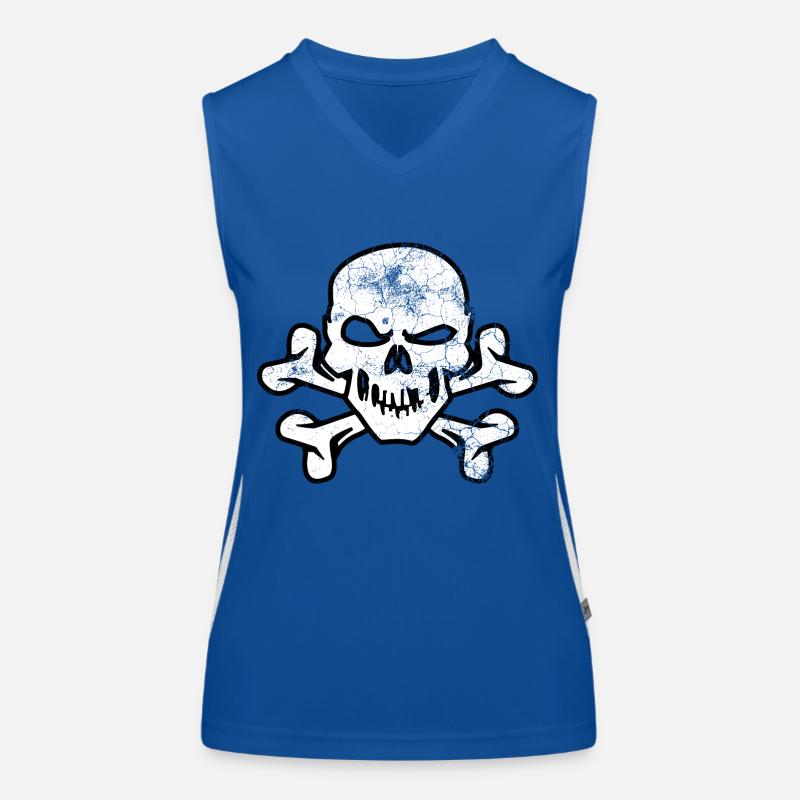 Pirate Skull And Crossbones Women's Functional Contrast Tank Top