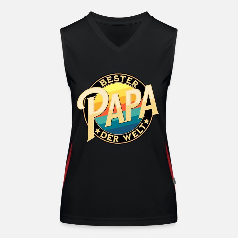 Bester Papa der Welt Funktionelles Kontrast-Tank Top für Frauen