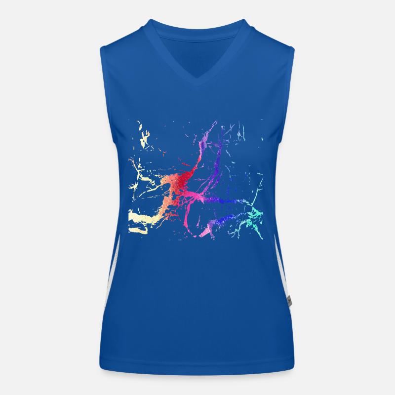 coloré,abstrait,rayures,optique usagée,rayures Débardeur respirant contrasté Femme