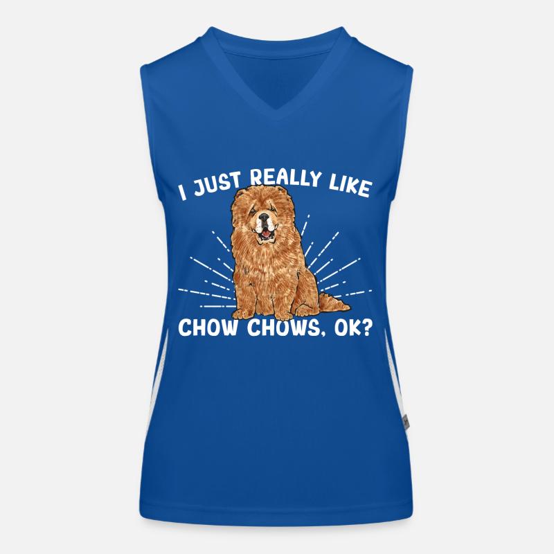 Chow Chow Hund Funktionelles Kontrast-Tank Top für Frauen