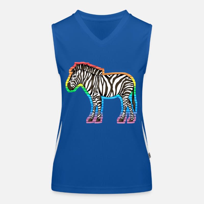 Zebra Funktionelles Kontrast-Tank Top für Frauen